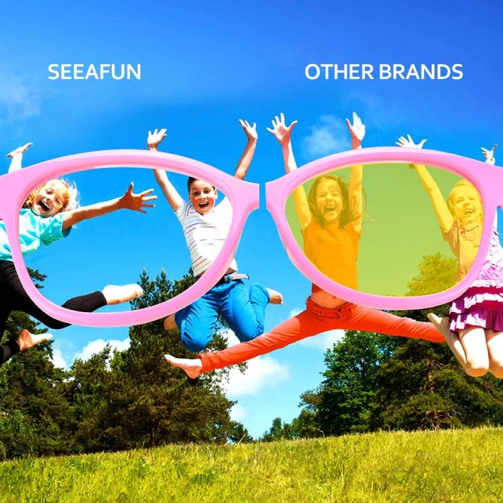 Kids Blue Light Blocker / Blue and Pink Glasses with Car Case - Picture 9 of 10